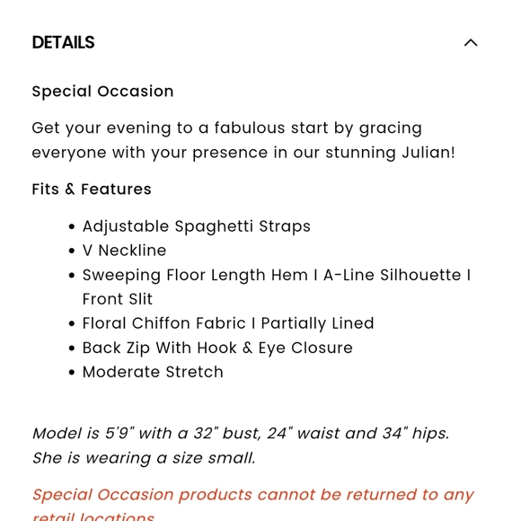 COPY - NWT Windsor Floral Chiffon A-line Dress- L - Picture 6 of 12